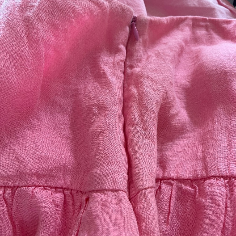 NWOT Vineyard Vines pink linen skirt 14 - Picture 4 of 4